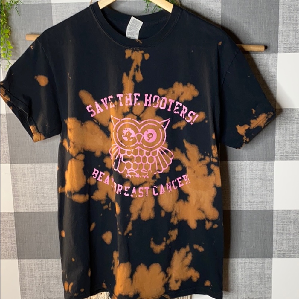 Tye Dyed Save The Hooters Breast Cancer Tee